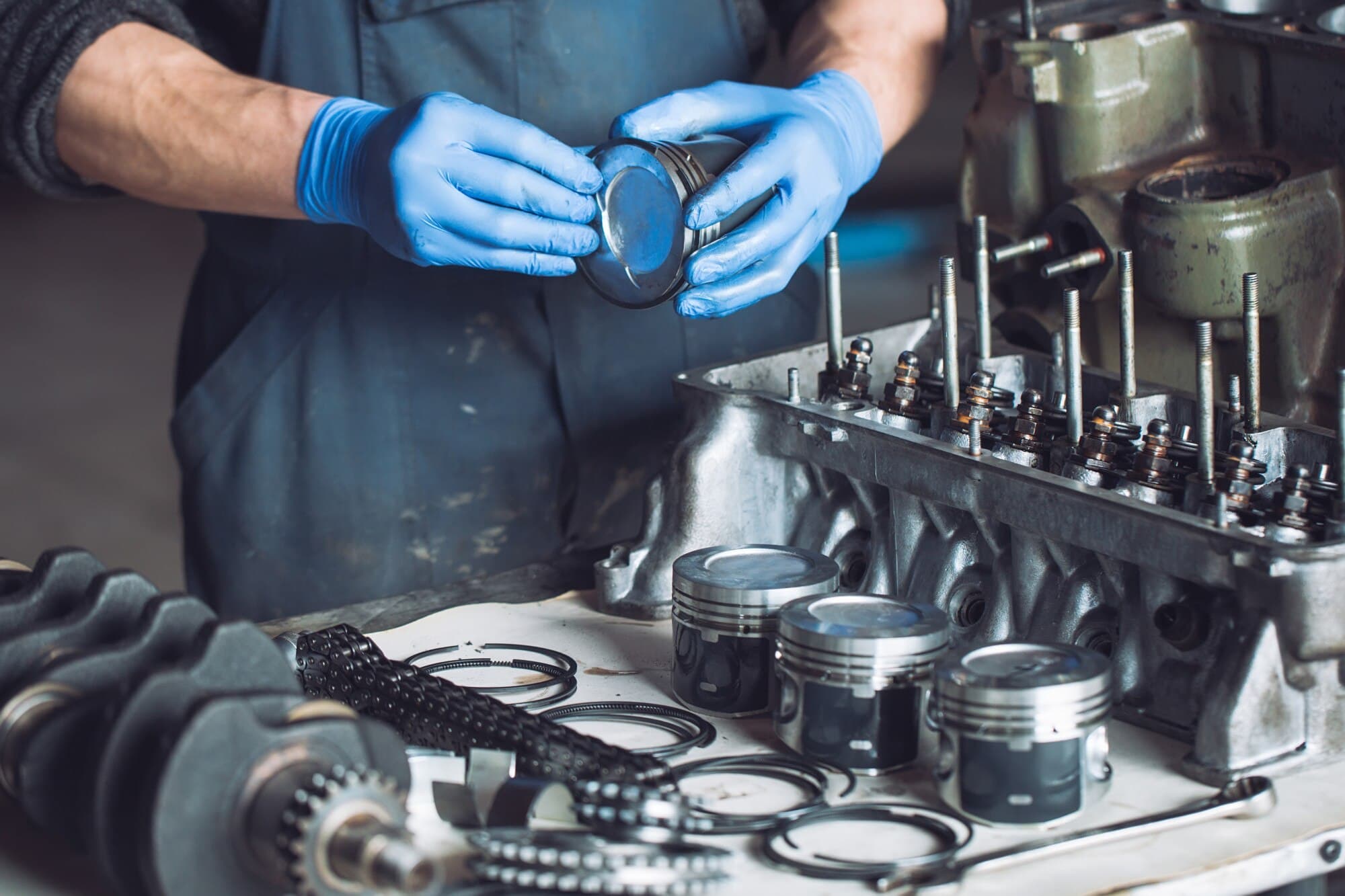 Timing belt replacement process with professional tools